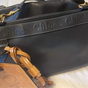 Authentic Pre owned Chloe blk leather hand bag